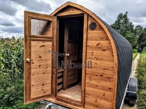 Igloo Sauna Met Aanhanger Kleedkamer En Harvia Oven (40)